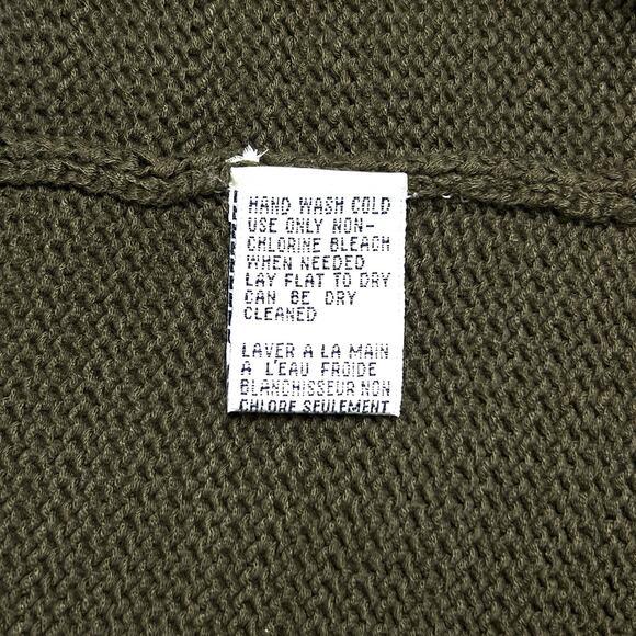 Rena Rowan Cardigan Sweater Large Green Button Front Short Sleeve Knit Vintage - Picture 6 of 6